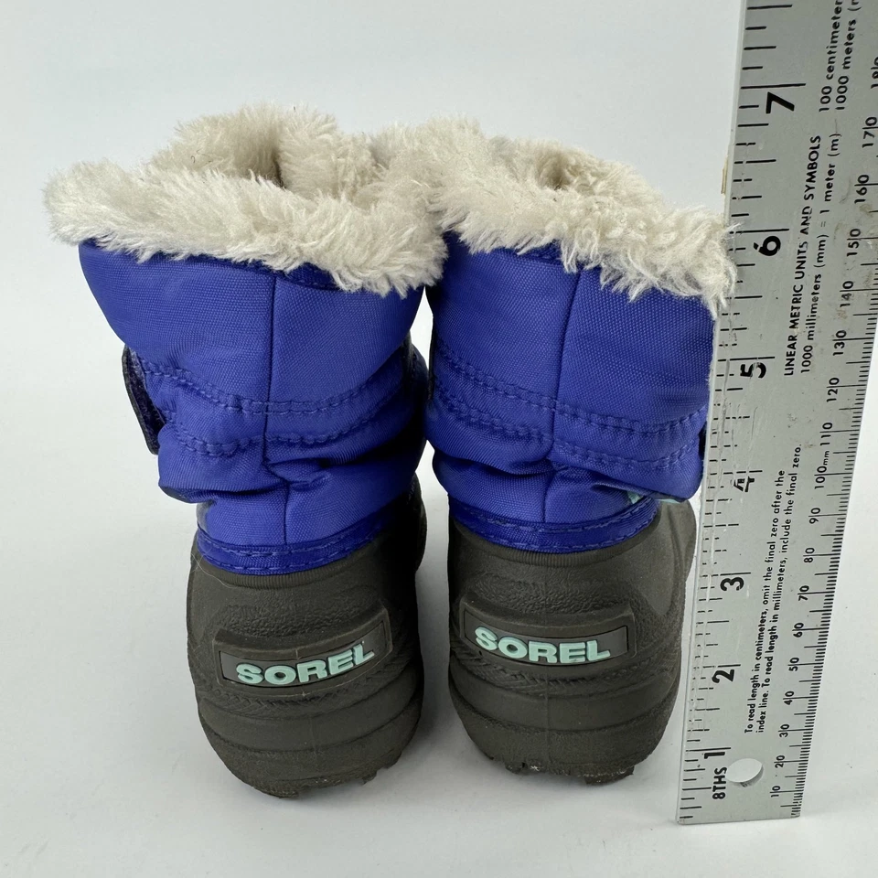 Botas de Nieve Sorel Commander Niñas Púrpura/Azul Forradas de Vellón Impermeables Talla 7 Niños Foto 3 de 4