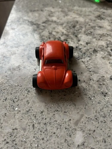 Vintage 1970's Tonka Mini Totes Volkswagen Beetle VW Bug Orange 2" Toy Car USA