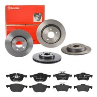 Brembo Bremsscheiben Ø278 + BelÄGe Vorne & Hinten FÜR Ford Focus 100-MAX Focus