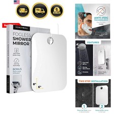Fogless Shower Mirror for Shaving   Anti-Fog Acrylic Mirror with Razor Holder...