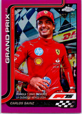 2025 Topps Chrome Formula 1 F1 #141 Carlos Sainz Pink Refractor 22/250 Card