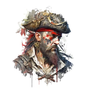Pirate Skill Ship Blackbeard Treasure Self Adhesive Vinyl Sticker