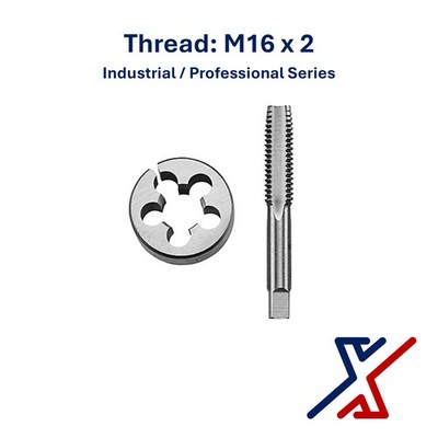 M16 x 2 Thread Industrial / Professional Series Tap & Die(1 Set) by X1 Tools
