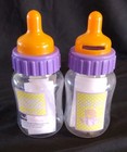 2 Unique Multi Color Plastic Baby Bottle Bank Piggy Bank Coin Savings Bank New — photo 4