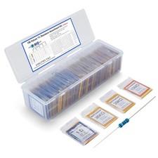 3120 Pcs 156 Values Metal Film Resistor Assortment Kit, 1/4W 1 Tolerance 1 93