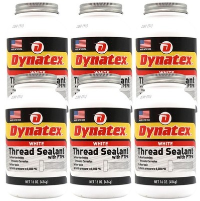 Dynatex Thread Sealant w/PTFE 16 oz Bottle Non-Toxic (6-Pack)