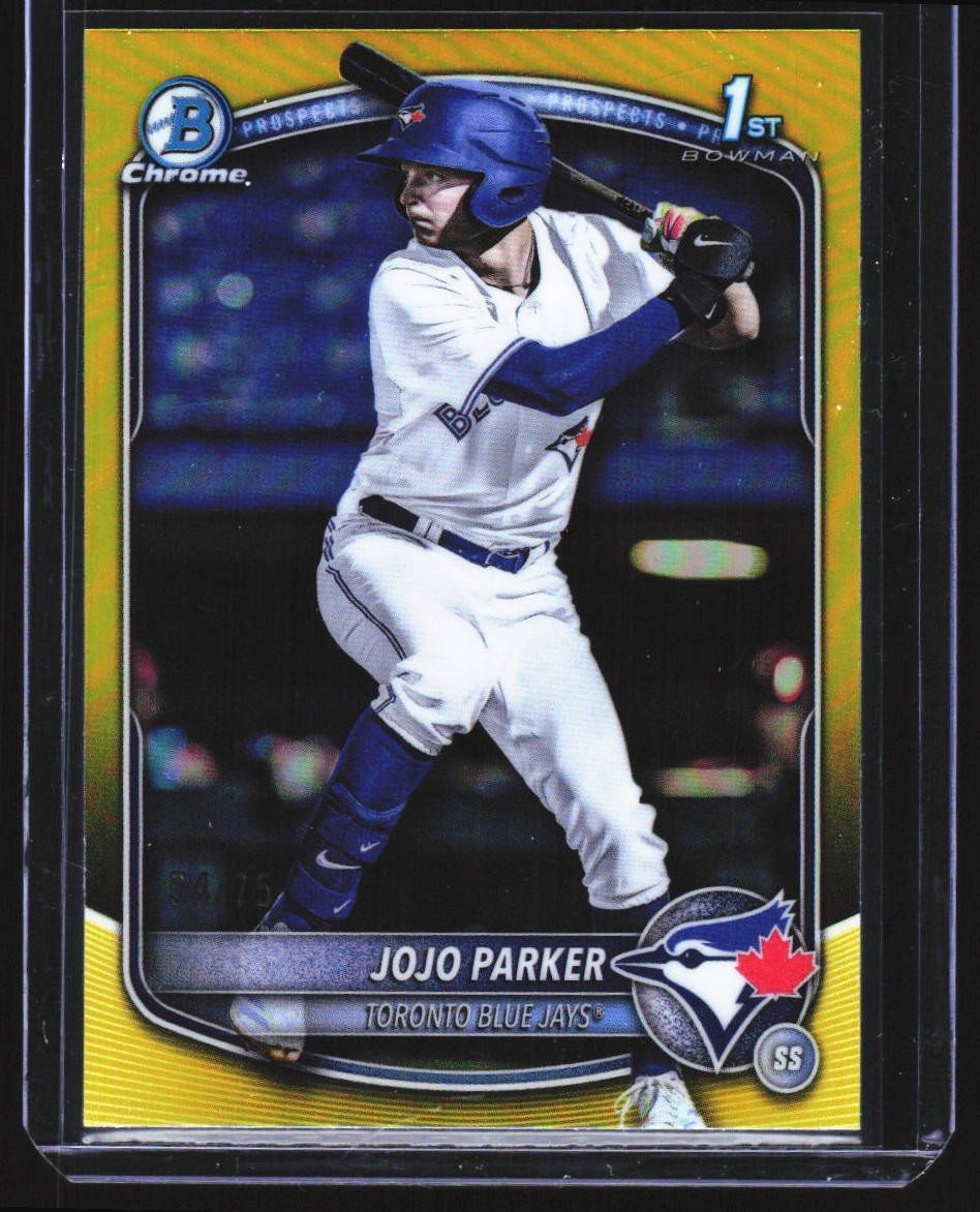 2025 Bowman Draft #BDC-8 JoJo Parker Chrome Yellow Refractor #/75