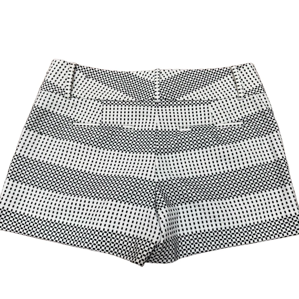 ANN TAYLOR Shorts Womens Size 8 Black White Geometric Print Modern Boho - Image 2 of 4