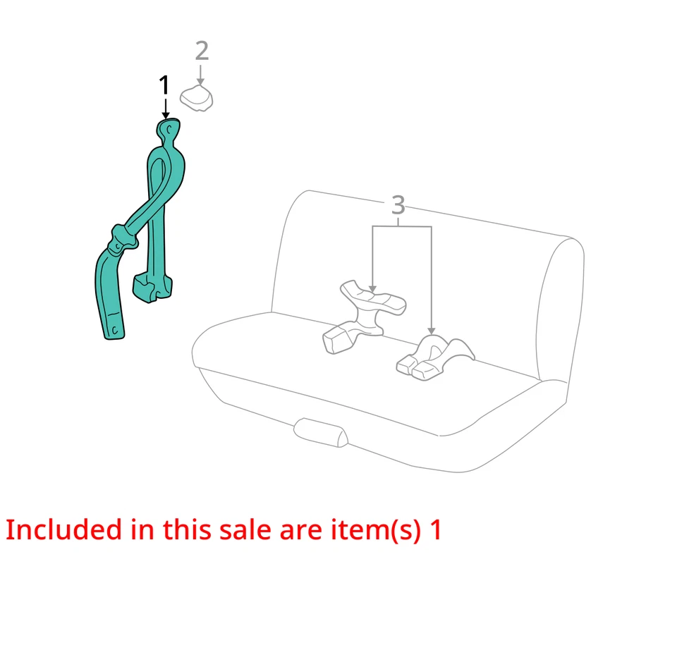 KIT CINTURÓN PONTIAC MONTANA 2004-2005 R/ASIENTO RETR SI *N 88954009 - NUEVO OEM Foto 2 de 3