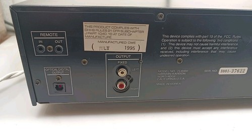 Harman Kardon FL8400 5-Disc Changer/CD Player - No Remote - Picture 6 of 7
