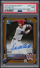 2025 BOWMAN DRAFT CHROME PROSPECT AUTO GOLD REFRACTOR ELI WILLITS 30/50 PSA 9