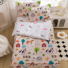 Kids Comforter Set Twin Zipper Bedding for Boys Girls Farmhouse Bedding Zip U...