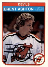 Brent Ashton Signed Auto 1982-83 O-Pee-Chee card New Jersey Devils