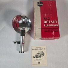 Bolsey No. 2 Flashgun for B2 & C Cameras Vintage w/ Box & Manual Clean Condition