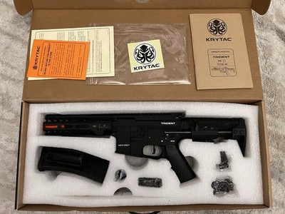 Krytac Trident Mk2 PDW-M Airsoft AEG With Strike Rail Swap And Oppressor Tracer