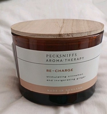 Pecksniff's Aromatherapy Re-Charge Cinnamon & Ginger Candle, 285g
