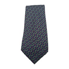 Lavin Paris Chain Pattern Blue Mens Silk Tie Classic Designer Necktie Vintage