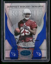 2008 Leaf Certified #164 Dominique Rodgers-Cromartie Mirror Blue Auto /100