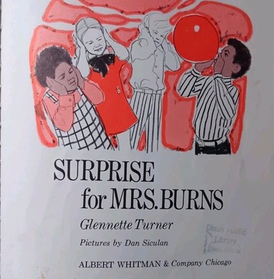 Surprise for Mrs. Burns Glennette Turner 1971 Illustrated Good Condition 1st Ed