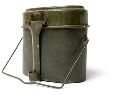 Authentic Romanian Army Mess Kit Army Surplus Aluminum Construction Two Piece