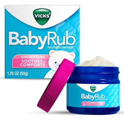 Vicks Babyrub Skin Protectant 1.76 Oz Gentle Formula For Babies 3 Months+