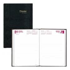 Brownline® 2025 Traditional Daily/Monthly Planner, Untimed Journal, 12 Mont