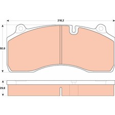 1x ORIGINAL® Trw Bremsbelagsatz, Scheibenbremse Vorne, Hinten für Volvo FL II