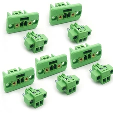 5 Set 2-Pin 3.81mm Pitch Screw Terminal Block Connector,Through-Wall Terminal...