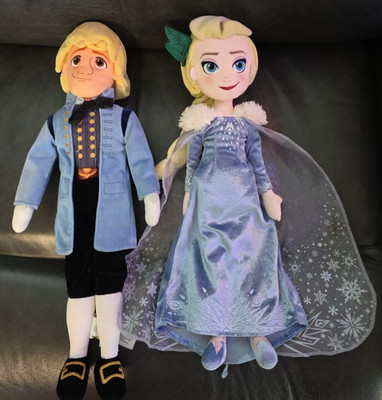 Disney Store Olaf Adventure Doll Plush Elsa Kristoff Stuffed Toy Set Frozen HTF