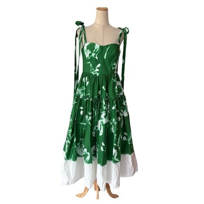 green emerald velvet dress Rose Bouquet Sea Green Floral Print Linen Pencil Midi Dress