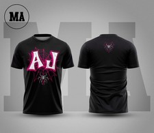 Aj lee pink initials t shirt, wwe Aj lee t-shirt wrestling