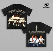 First Sunday Church Graphic T-Shirt Christian Faith Vintage Streetwear Tee