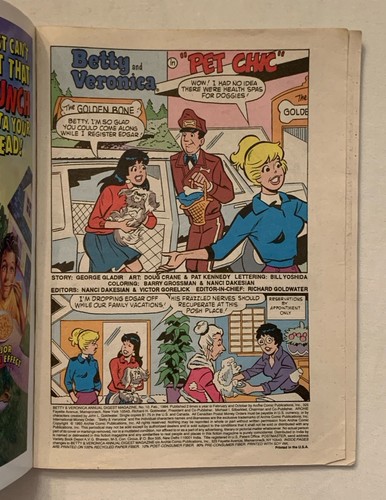 Revista Betty and Veronica Annual Digest 10 - 1994 *Buen estado* - Imagen 3 de 7