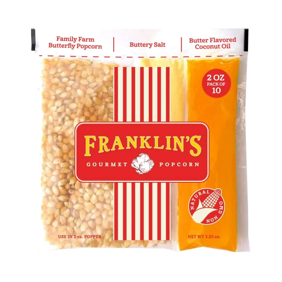 2oz Popcorn Machine Packs with Buttery Seasoning - Perfect for Movie Nights - Image 3 of 4