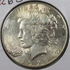 1926-S Peace 90% Silver Dollar - About Uncirculated (AU) KM#150 - 7911-SF