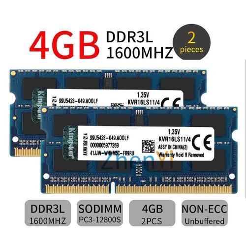 Kingston 16GB 8GB 4GB PC3L-12800 DDR3L 1600MHz SODIMM Laptop Memory SDRAM BT LOT - Picture 3 of 15