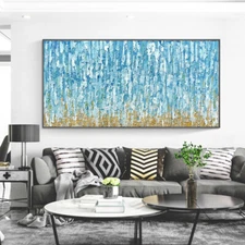 Customizable Abstract Hand painted Landscape Murals  Decorative Living Room