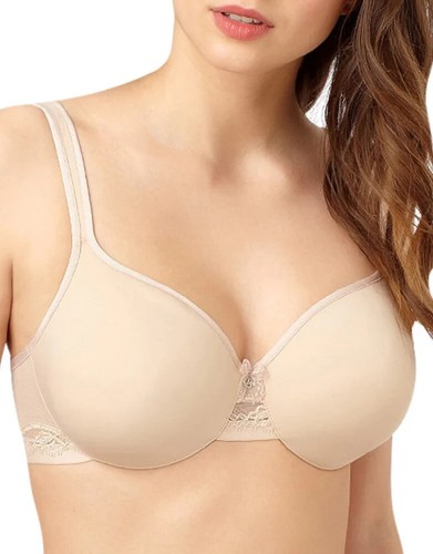 NWT Le Mystere 2285 Sleek Seduction Spacer T-Shirt Bra 32F Almond Full Coverage