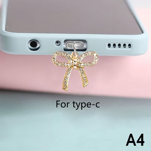 Phone Dust Plug Bow Pendant Decoration For IPhone Type-C Charging Interface - Zdjęcie 10 z 14
