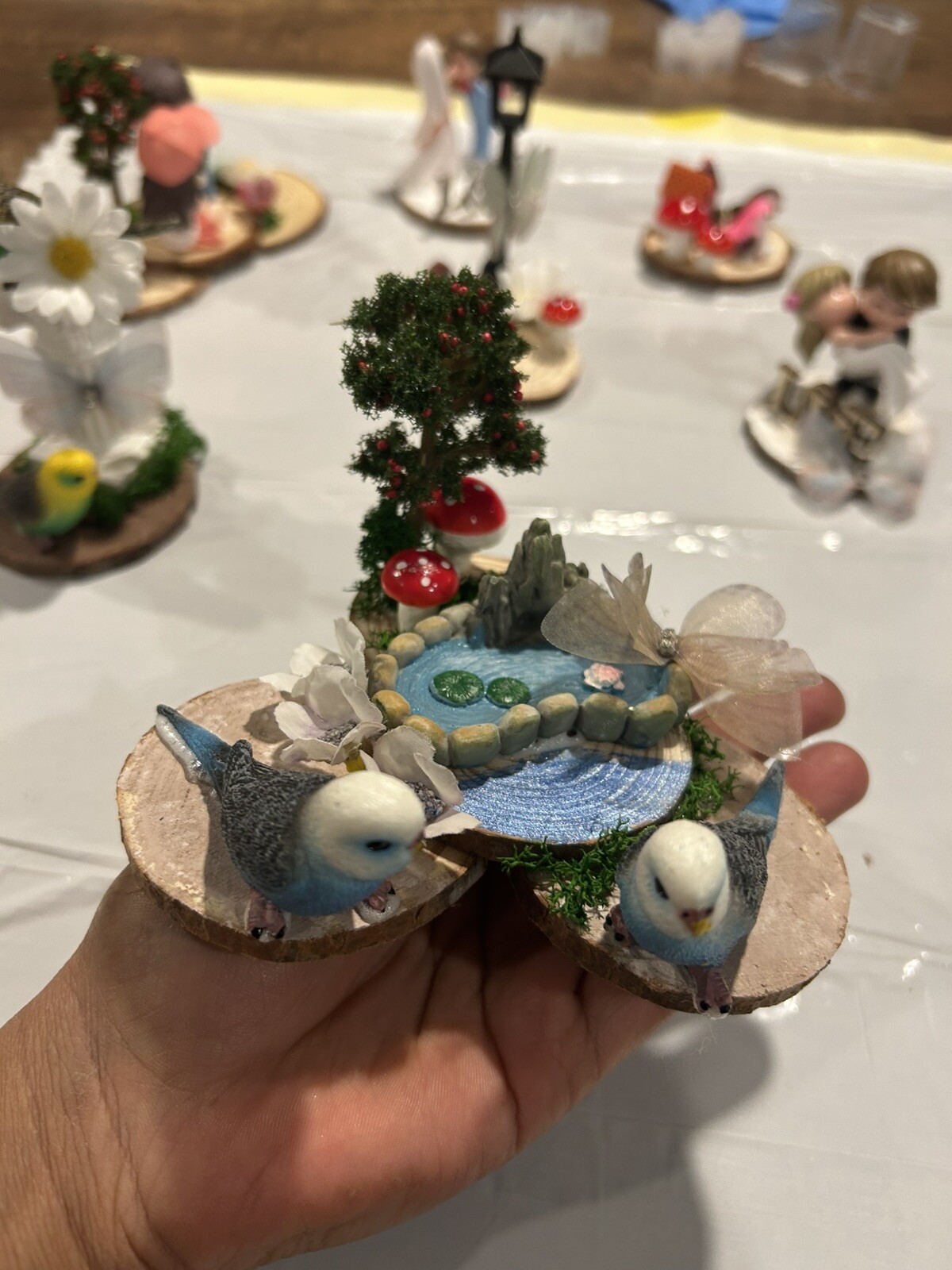 Valentines Anime couple of beautiful birds to decorate your home