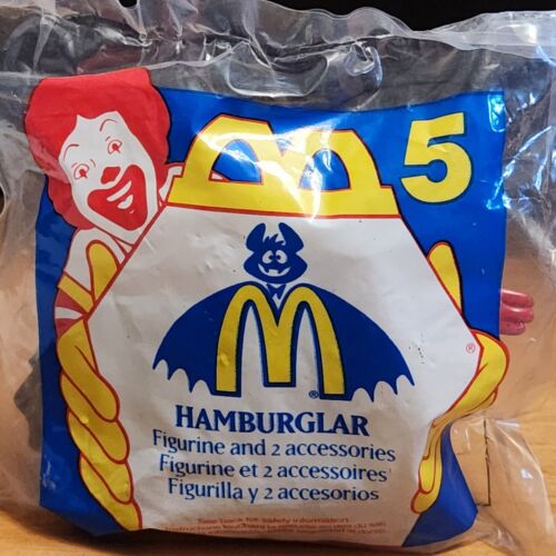 1995 McDonalds Happy Meal Hamburglar Spider Bat Costume Halloween Toy #5 Figure - Picture 2 of 2