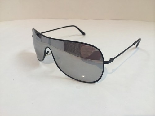 E1025 LARGE SINGLE LENS METAL FRAME WRAP SUNGLASSES Wholesale 12 Pair - Picture 3 of 5