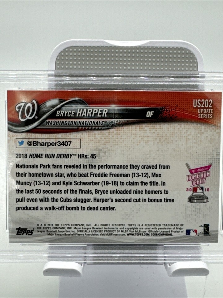 The Champion 2018 Topps Update Home Run Derby Bryce Harper PSA 9
