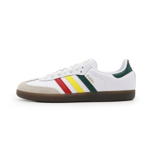 IH3118 adidas Originals Samba OG Rasta Cloud bianco giallo verde rosso (uomo) - Foto 2 di 10