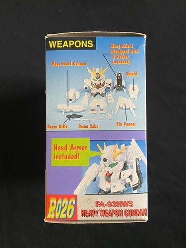 Bandai 1997 Super Deformed R026 FA-93HWS Heavy Weapon Nu V SD Gundam Figure Rare - Picture 3 of 5