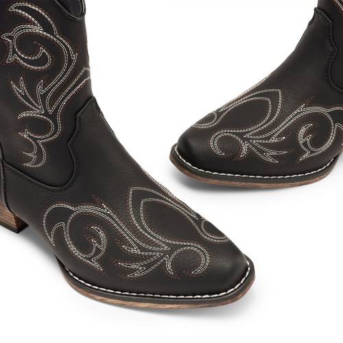 Women Embroidered Cowboy Cowgirl Western Boots Square Toe Side Zip Ankle Boots - Picture 19 of 43