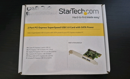 StarTech LOW PROFILE 2 Port PCI Express USB3.0 Card with SATA Power PEXUSB3S24