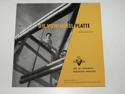 Vintage Vowinkel Platte Prospekt (ca. 1960)
