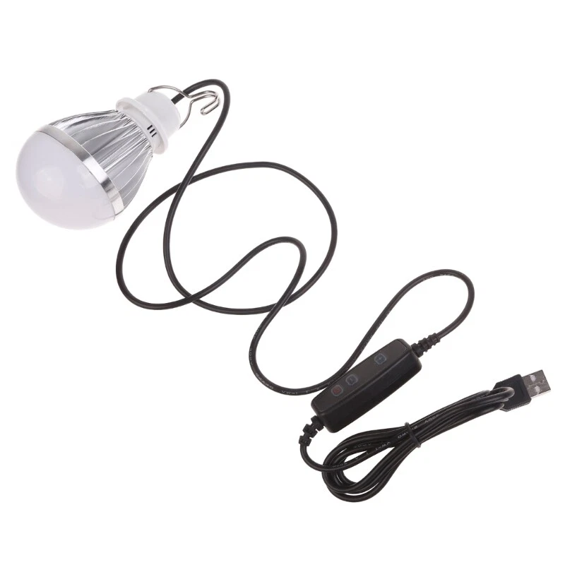 Portable LED Bulb USB 10W 5V Bulb with on off Switch 1.9m Cable