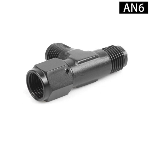 3-Way Tee T-Piece Fitting Adapter AN4 AN6 AN8 AN10 AN12 Female to AN Male BLACK - Picture 2 of 17